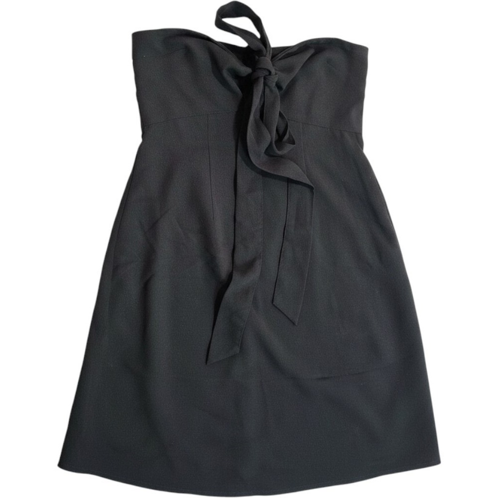 NEW Abercrombie & Fitch Strapless Mini Dress Women XSP Black Tie Front Cocktail